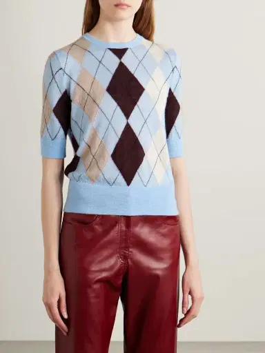 Khaite Anders Argyle Cashmere And Mohair-blend Sweater | Thumbnail 3 Khaite Anders Argyle Cashmere And Mohair-blend Sweater | Thumbnail 3