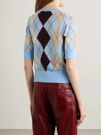 Khaite Anders Argyle Cashmere And Mohair-blend Sweater | Thumbnail 4 Khaite Anders Argyle Cashmere And Mohair-blend Sweater | Thumbnail 4