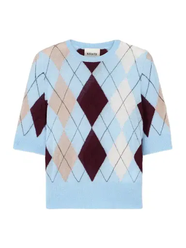 Khaite Anders Argyle Cashmere And Mohair-blend Sweater | Thumbnail 1 Khaite Anders Argyle Cashmere And Mohair-blend Sweater | Thumbnail 1