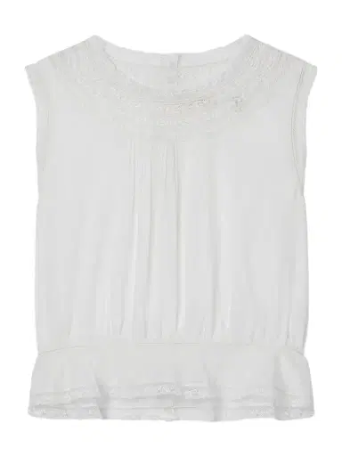 DÔEN Lilibet Lace-trimmed Pintucked Organic Cotton-voile Top | Thumbnail 1 DÔEN Lilibet Lace-trimmed Pintucked Organic Cotton-voile Top | Thumbnail 1