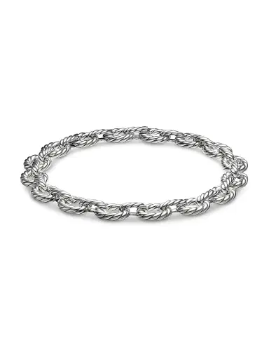David Yurman Women's Sculpted Cable Oval Link Sterling Silver Necklace - Silver | Thumbnail 2 David Yurman Women's Sculpted Cable Oval Link Sterling Silver Necklace - Silver | Thumbnail 2