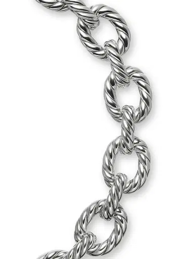 David Yurman Women's Sculpted Cable Oval Link Sterling Silver Necklace - Silver | Thumbnail 4 David Yurman Women's Sculpted Cable Oval Link Sterling Silver Necklace - Silver | Thumbnail 4