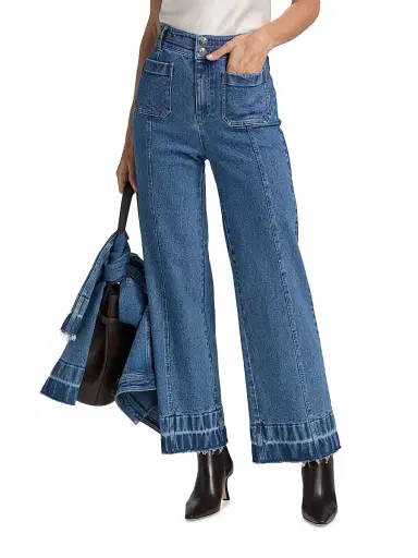 Cinq à Sept Women's Dorothea Wide-Leg Denim Pants - Saphir | Thumbnail 3 Cinq à Sept Women's Dorothea Wide-Leg Denim Pants - Saphir | Thumbnail 3