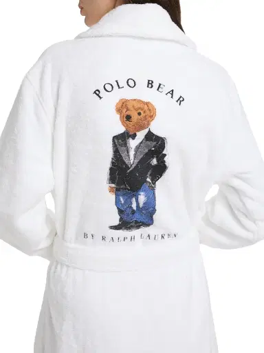 Polo Ralph Lauren Women's Iconic Bear Short Printed Robe | Thumbnail 6 Polo Ralph Lauren Women's Iconic Bear Short Printed Robe | Thumbnail 6