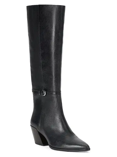 Staud Women's Austen 50MM Buckle-Detail Leather Boots - Black | Thumbnail 2 Staud Women's Austen 50MM Buckle-Detail Leather Boots - Black | Thumbnail 2