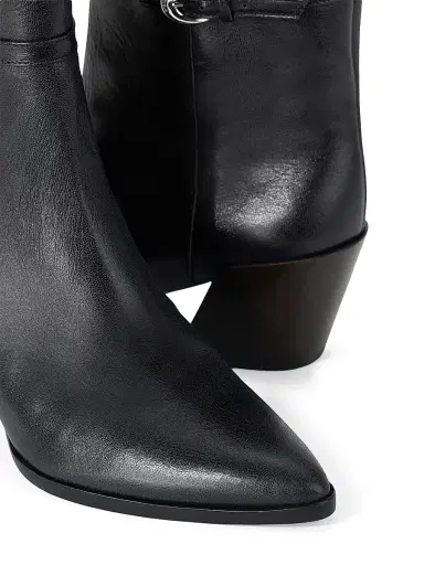 Staud Women's Austen 50MM Buckle-Detail Leather Boots - Black | Thumbnail 4 Staud Women's Austen 50MM Buckle-Detail Leather Boots - Black | Thumbnail 4