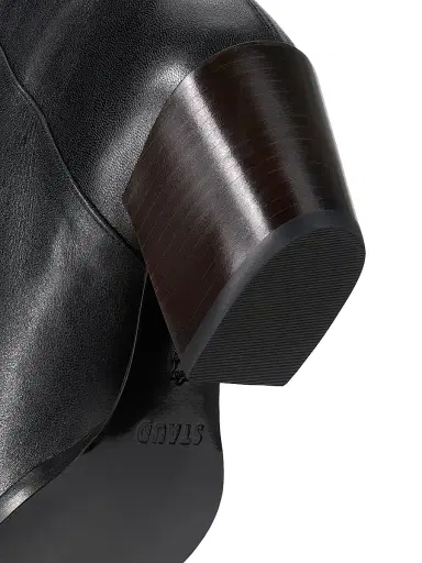 Staud Women's Austen 50MM Buckle-Detail Leather Boots - Black | Thumbnail 5 Staud Women's Austen 50MM Buckle-Detail Leather Boots - Black | Thumbnail 5