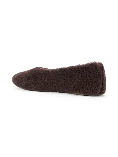 Staud Women's Alba Shearling Ballet Flats - Espresso - Size 11 | Thumbnail 3 Staud Women's Alba Shearling Ballet Flats - Espresso - Size 11 | Thumbnail 3