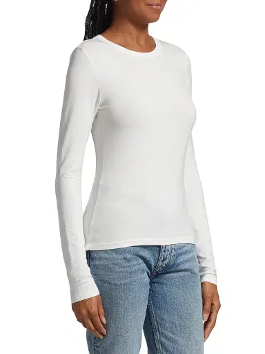 rag & bone Women's Icons Luca Long-Sleeve Top - White | Thumbnail 4 rag & bone Women's Icons Luca Long-Sleeve Top - White | Thumbnail 4