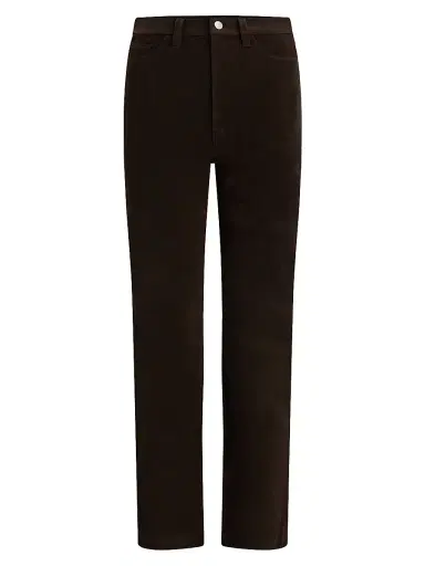 Joe's Jeans Women's The Margot 32'' Vegan Suede Slim Pants - Dark Chocolate | Thumbnail 1 Joe's Jeans Women's The Margot 32'' Vegan Suede Slim Pants - Dark Chocolate | Thumbnail 1