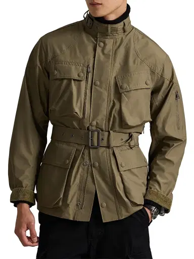 Polo Ralph Lauren Men's Taffeta Belted Zip-Up Jacket - Fall Sage - Size XXL | Thumbnail 3 Polo Ralph Lauren Men's Taffeta Belted Zip-Up Jacket - Fall Sage - Size XXL | Thumbnail 3