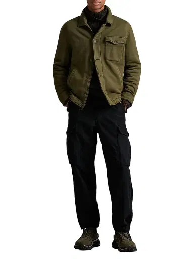 Polo Ralph Lauren Men's Fleece Button-Front Shirt Jacket - Company Olive | Thumbnail 2 Polo Ralph Lauren Men's Fleece Button-Front Shirt Jacket - Company Olive | Thumbnail 2