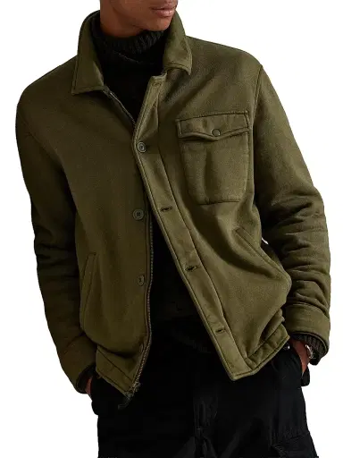 Polo Ralph Lauren Men's Fleece Button-Front Shirt Jacket - Company Olive | Thumbnail 5 Polo Ralph Lauren Men's Fleece Button-Front Shirt Jacket - Company Olive | Thumbnail 5