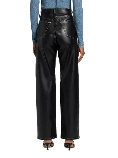 rag & bone Women's Shea Faux Leather Straight-Leg Pants - Black | Thumbnail 5 rag & bone Women's Shea Faux Leather Straight-Leg Pants - Black | Thumbnail 5