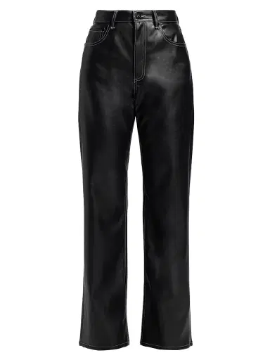 rag & bone Women's Shea Faux Leather Straight-Leg Pants - Black | Thumbnail 1 rag & bone Women's Shea Faux Leather Straight-Leg Pants - Black | Thumbnail 1