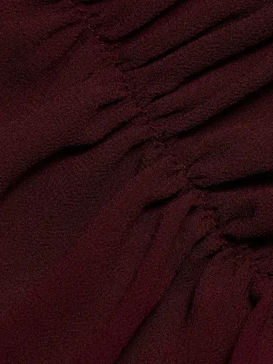 Ronny Kobo Women's Louisa Chiffon Gathered Gown - Burgundy | Thumbnail 7 Ronny Kobo Women's Louisa Chiffon Gathered Gown - Burgundy | Thumbnail 7