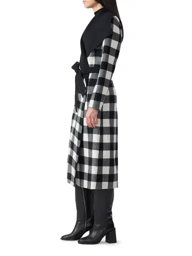 Mackage Women's Mai-Pl Check Wool Reversible Wrap Coat | Thumbnail 3 Mackage Women's Mai-Pl Check Wool Reversible Wrap Coat | Thumbnail 3