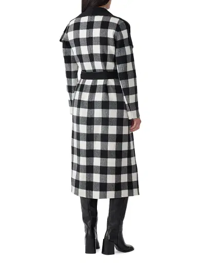 Mackage Women's Mai-Pl Check Wool Reversible Wrap Coat | Thumbnail 4 Mackage Women's Mai-Pl Check Wool Reversible Wrap Coat | Thumbnail 4