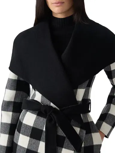 Mackage Women's Mai-Pl Check Wool Reversible Wrap Coat | Thumbnail 7 Mackage Women's Mai-Pl Check Wool Reversible Wrap Coat | Thumbnail 7