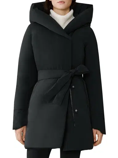 Soia & Kyo Women's Adelaide Self-Tie Coat - Black - Size XL | Thumbnail 4 Soia & Kyo Women's Adelaide Self-Tie Coat - Black - Size XL | Thumbnail 4