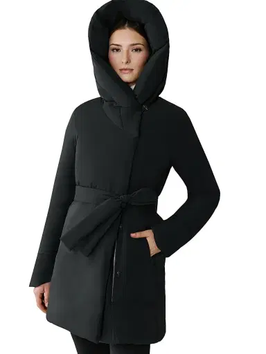 Soia & Kyo Women's Adelaide Self-Tie Coat - Black - Size XL | Thumbnail 7 Soia & Kyo Women's Adelaide Self-Tie Coat - Black - Size XL | Thumbnail 7