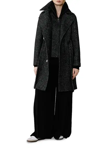 Soia & Kyo Women's Fabianne Wool-Blend Double-Breasted Coat - Black - Size Medium | Thumbnail 2 Soia & Kyo Women's Fabianne Wool-Blend Double-Breasted Coat - Black - Size Medium | Thumbnail 2