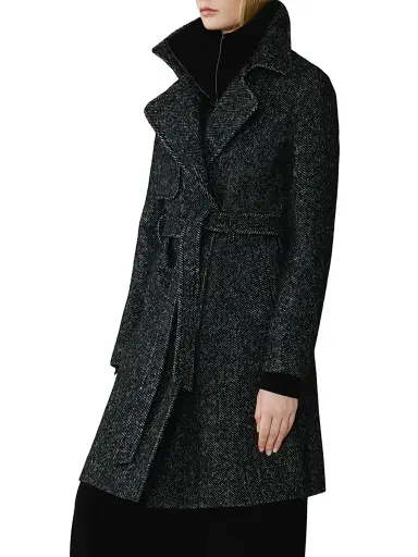 Soia & Kyo Women's Fabianne Wool-Blend Double-Breasted Coat - Black - Size Medium | Thumbnail 3 Soia & Kyo Women's Fabianne Wool-Blend Double-Breasted Coat - Black - Size Medium | Thumbnail 3