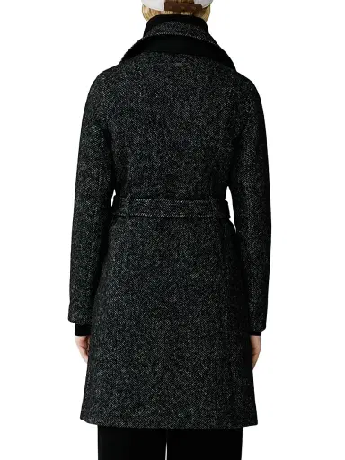Soia & Kyo Women's Fabianne Wool-Blend Double-Breasted Coat - Black - Size Medium | Thumbnail 4 Soia & Kyo Women's Fabianne Wool-Blend Double-Breasted Coat - Black - Size Medium | Thumbnail 4