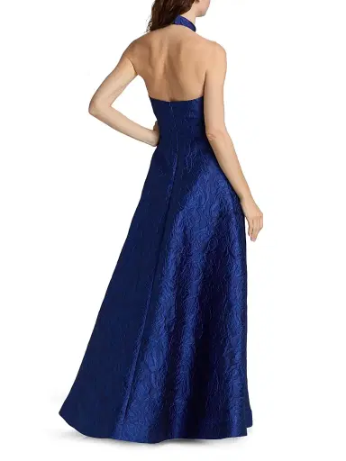As It May Women's Luna Jacquard Halter Gown - Blue Night | Thumbnail 5 As It May Women's Luna Jacquard Halter Gown - Blue Night | Thumbnail 5