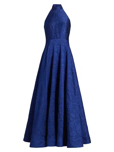 As It May Women's Luna Jacquard Halter Gown - Blue Night | Thumbnail 1 As It May Women's Luna Jacquard Halter Gown - Blue Night | Thumbnail 1