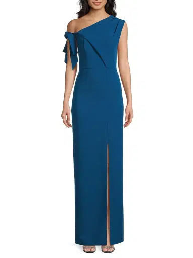 Kay Unger Women's Gwen One-Shoulder Column Gown - Blue Opal | Thumbnail 3 Kay Unger Women's Gwen One-Shoulder Column Gown - Blue Opal | Thumbnail 3