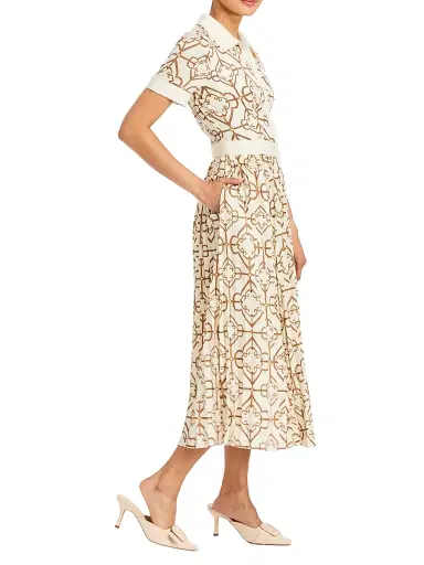 Mestiza New York Women's Billie Geometric Twill Button-Front Midi-Shirtdress | Thumbnail 2 Mestiza New York Women's Billie Geometric Twill Button-Front Midi-Shirtdress | Thumbnail 2