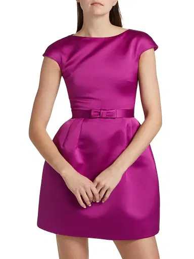 PRABAL GURUNG Women's Satin Bell-Shaped Minidress | Thumbnail 3 PRABAL GURUNG Women's Satin Bell-Shaped Minidress | Thumbnail 3