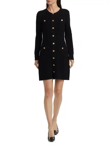 Toccin Women's Darla Knit Cotton Minidress - Jet | Thumbnail 2 Toccin Women's Darla Knit Cotton Minidress - Jet | Thumbnail 2