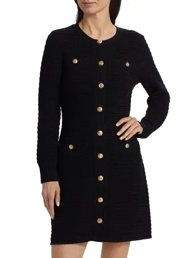 Toccin Women's Darla Knit Cotton Minidress - Jet | Thumbnail 3 Toccin Women's Darla Knit Cotton Minidress - Jet | Thumbnail 3