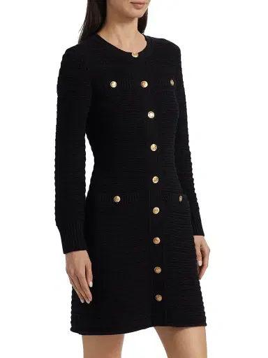 Toccin Women's Darla Knit Cotton Minidress - Jet | Thumbnail 4 Toccin Women's Darla Knit Cotton Minidress - Jet | Thumbnail 4
