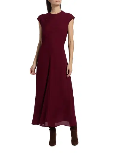 Marie Oliver Women's Zuri Viscose Maxi Dress - Port | Thumbnail 3 Marie Oliver Women's Zuri Viscose Maxi Dress - Port | Thumbnail 3