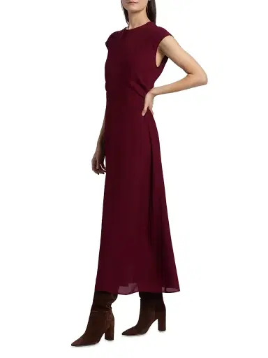 Marie Oliver Women's Zuri Viscose Maxi Dress - Port | Thumbnail 4 Marie Oliver Women's Zuri Viscose Maxi Dress - Port | Thumbnail 4