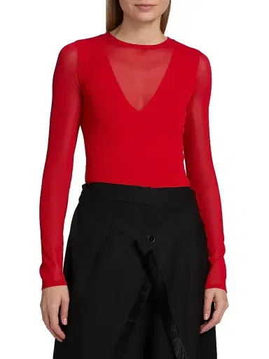 Jason Wu Collection Women's Long Sleeve Knit Top | Thumbnail 3 Jason Wu Collection Women's Long Sleeve Knit Top | Thumbnail 3
