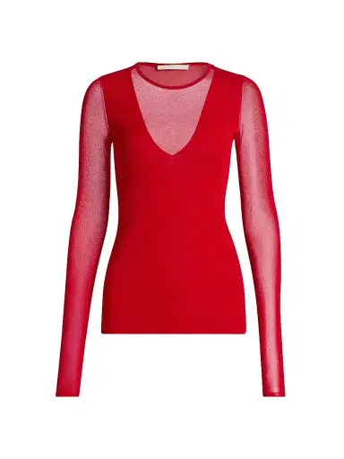 Jason Wu Collection Women's Long Sleeve Knit Top | Thumbnail 1 Jason Wu Collection Women's Long Sleeve Knit Top | Thumbnail 1