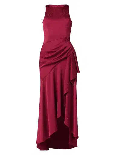 Shoshanna Women's Verena Draped Midi-Dress - Wine | Thumbnail 1 Shoshanna Women's Verena Draped Midi-Dress - Wine | Thumbnail 1