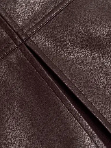 Tanya Taylor Women's Hudley Faux-Leather Midi-Skirt - Oxblood | Thumbnail 7 Tanya Taylor Women's Hudley Faux-Leather Midi-Skirt - Oxblood | Thumbnail 7