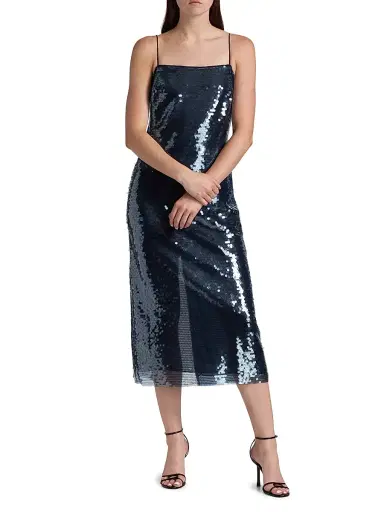 Tanya Taylor Women's Lenox Sequined Slip Dress - Midnight | Thumbnail 3 Tanya Taylor Women's Lenox Sequined Slip Dress - Midnight | Thumbnail 3