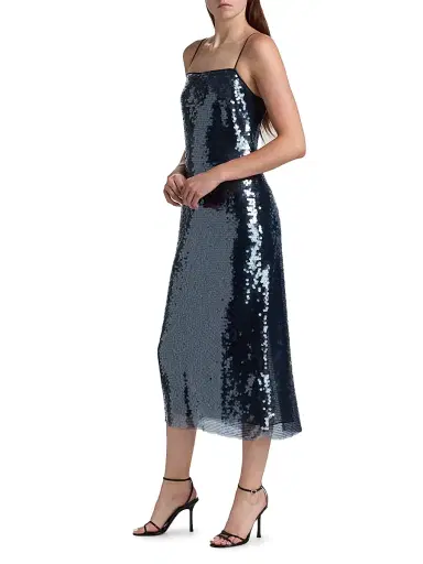 Tanya Taylor Women's Lenox Sequined Slip Dress - Midnight | Thumbnail 4 Tanya Taylor Women's Lenox Sequined Slip Dress - Midnight | Thumbnail 4
