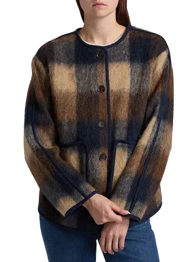 TANYA TAYLOR Women's Janet Plaid Jacket | Thumbnail 3 TANYA TAYLOR Women's Janet Plaid Jacket | Thumbnail 3