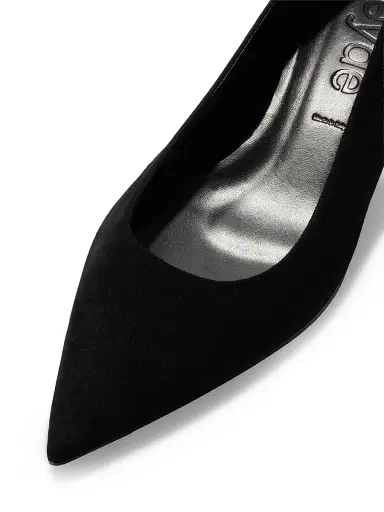 aeyde Women's 30MM Suede Pumps - Black | Thumbnail 4 aeyde Women's 30MM Suede Pumps - Black | Thumbnail 4