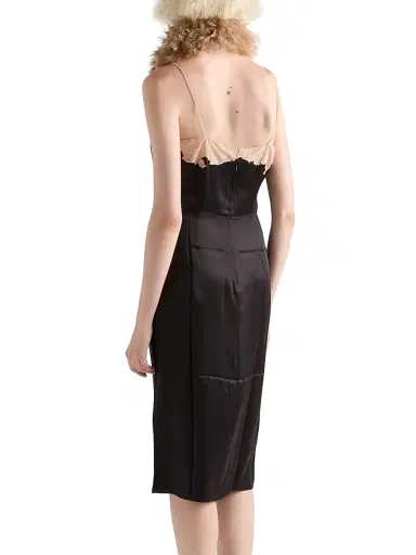 Prada Women's Silk and Lace Dress - Black | Thumbnail 3 Prada Women's Silk and Lace Dress - Black | Thumbnail 3