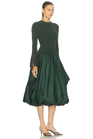 SIMKHAI Kenlie Mock Neck Midi Dress | Thumbnail 2 SIMKHAI Kenlie Mock Neck Midi Dress | Thumbnail 2