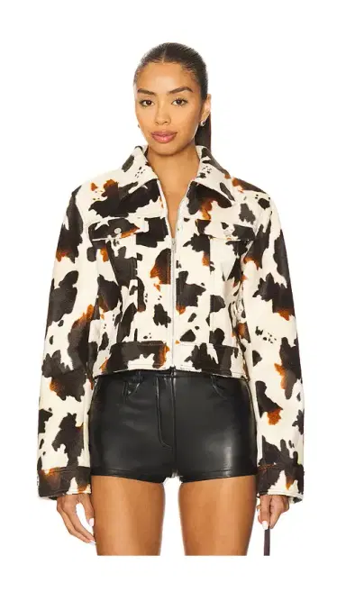 superdown Leah Cow Print Jacket | Thumbnail 2 superdown Leah Cow Print Jacket | Thumbnail 2