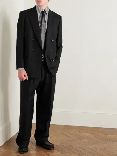 Tom Ford Slim-Fit Double-Breasted Wool-Crepe Suit Jacket - Men | Thumbnail 2 Tom Ford Slim-Fit Double-Breasted Wool-Crepe Suit Jacket - Men | Thumbnail 2